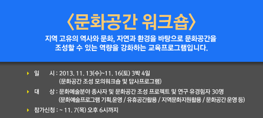 2013 예술경영아카데미 LINK 문화공간 워크샵